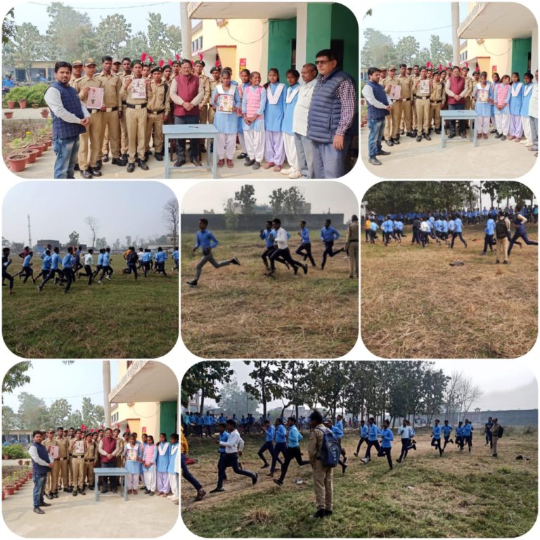 महाराजगंज : महात्मा बुद्ध इंटरमीडिएट कालेज अड्डा बाजार में NCC दिवस पर छात्र छात्राओं नें अपने कला दिखाया प्रदर्शन।